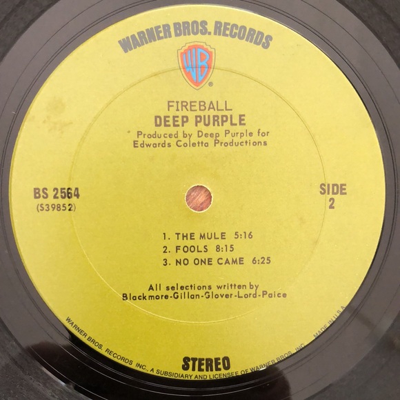 Deep Purple Vinyl Album Fireball - Picture 5 of 6